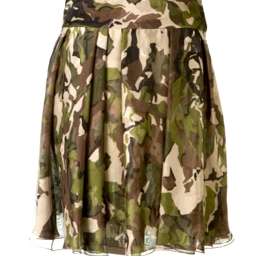 ALEXANDRE VAUTHIER CAMOUFLAGE A-LINE SKIRT (NWT)